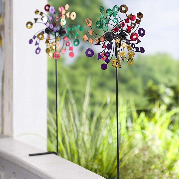 Deck-Mounted Metal Wind Spinner Stakes