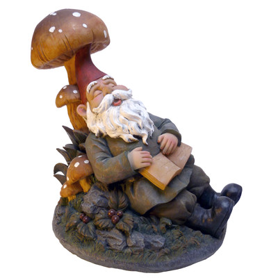 Snoozing Booker the Garden Gnome Statue