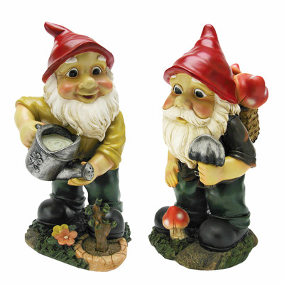 Gulliver and Mushroonie Garden Gnome Statue