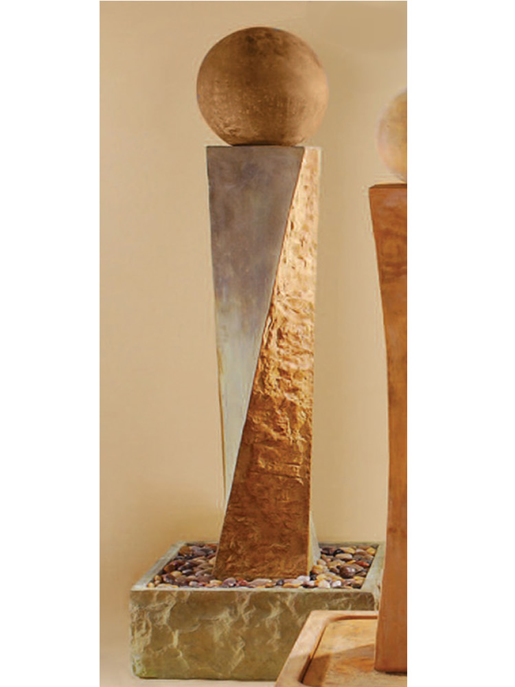 Twist Rock Fountain with Ball