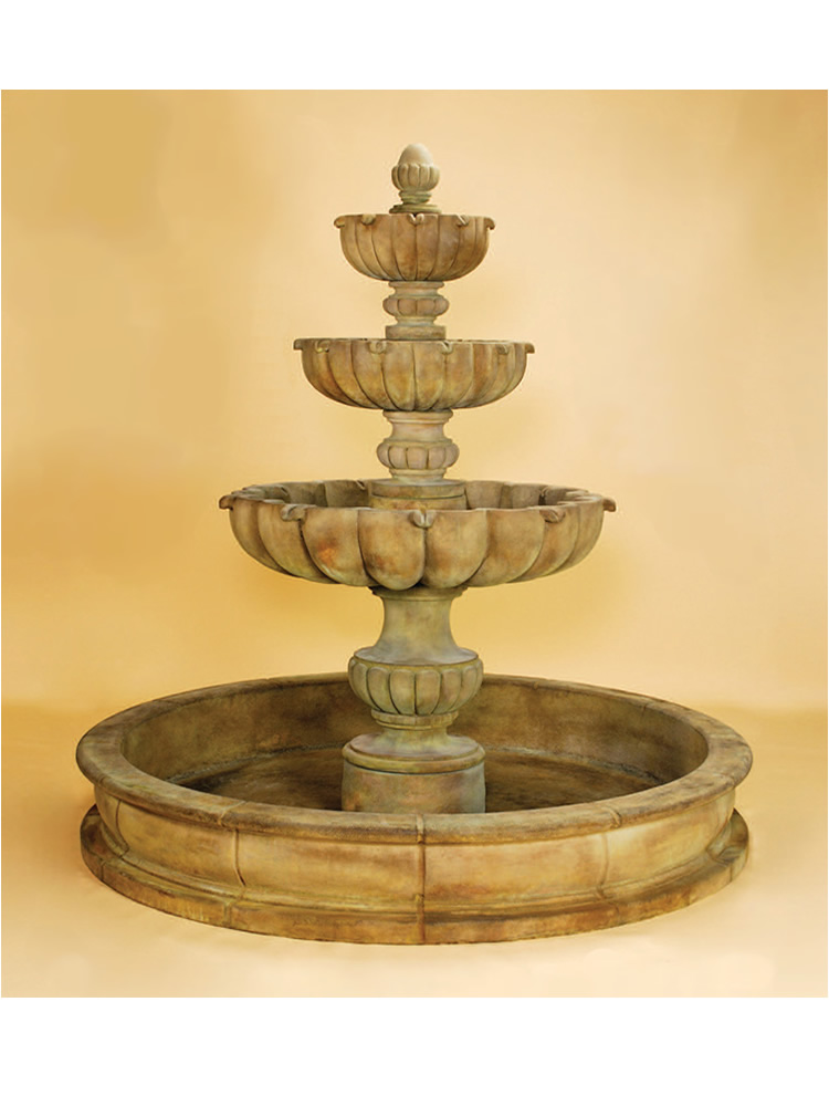 Urbino Grande Tall Three Tier Pond Fountain